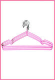 Metal Elbise Askısı Pembe Renk. Silikon Kaydırmaz Askı 20 Adet