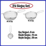 İdealisk Süzgeç Seti- 3 adet