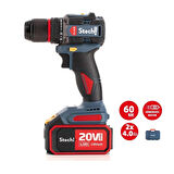 STECHEND SX12 AKÜLÜ MATKAP (DARBESİZ) 2 X 4 AMPER AKÜ (20V) 