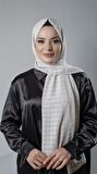 Taş Desenli Şal Şifon Kumaş Kareli Çizgili 202107_46