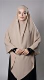 Sütlü Kahve Pratik Hazır Geçmeli Tesettür Eşarp Medine İpeği Bağcıklı Sufle Hijab 2301_26