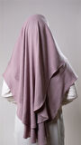 Violet Pratik Hazır Geçmeli Tesettür Eşarp Pamuk Caz Kumaş Çift Katlı Düz Hijab 2303_21
