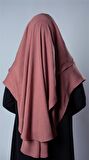 Kiremit Pratik Hazır Geçmeli Tesettür Eşarp Pamuk Caz Kumaş Çift Katlı Çapraz Hijab 2304_05