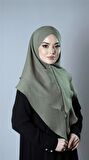 Fıstık Yeşili Pratik Hazır Geçmeli Tesettür Eşarp Pamuk Caz Kumaş Çift Katlı Çapraz Hijab 2304_36