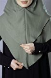 Fıstık Yeşili Pratik Hazır Geçmeli Tesettür Eşarp Pamuk Caz Kumaş Çift Katlı Çapraz Hijab 2304_36