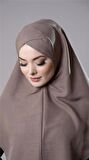 Vizon Pratik Hazır Geçmeli Tesettür Eşarp Pamuk Caz Kumaş Tek Katlı Çapraz Hijab 2305_10