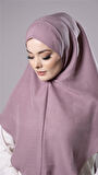 Violet Pratik Hazır Geçmeli Tesettür Eşarp Pamuk Caz Kumaş Düz Hijab 2306_21