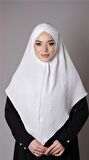 Krem Pratik Hazır Geçmeli Tesettür Eşarp Aerobin Kumaş  Çapraz Hijab 2307_40