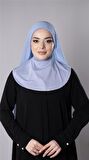 Bebe Mavisi Pratik Hazır Geçmeli Şal Şifon Kumaş Hijab Bone 3009_11