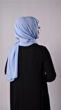 Bebe Mavisi Pratik Hazır Geçmeli Şal Şifon Kumaş Hijab Bone 3009_11