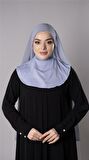 Gri Pratik Hazır Geçmeli Şal Şifon Kumaş Hijab Bone 3009_15