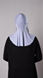 Gri Pratik Hazır Geçmeli Şal Şifon Kumaş Hijab Bone 3009_15