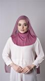Gül Kurusu Pratik Hazır Geçmeli Şal Şifon Kumaş Hijab Bone 3009_18