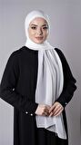 Krem Pratik Hazır Geçmeli Şal Şifon Kumaş Hijab Bone 3009_40