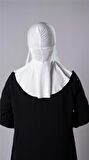 Krem Pratik Hazır Geçmeli Şal Şifon Kumaş Hijab Bone 3009_40
