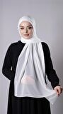 Krem Pratik Hazır Geçmeli Şal Şifon Kumaş Hijab Bone 3009_40