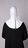 Beyaz Pratik Hazır Geçmeli Şal Şifon Kumaş Hijab Bone 3009_42