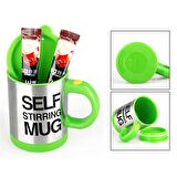 Kişiye Özel Kendini Karıştıran Mikser Kupa Termos Bardak Yeşili - Self Stirring Mug