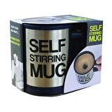 Kişiye Özel Kendini Karıştıran Mikser Kupa Termos Bardak Siyah - Self Stirring Mug