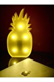 3'lü Led Işıklı Dekoratif Flamingo Kaktüs Ananas Masa Duvar Gece Lambası Bebek Oda Lambası