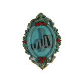 ALLAH-MUHAMMED LAFZI Duvar Yeşil Renk Polyester