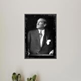 Mustafa Kemal Atatürk Ahşap Retro Vintage Poster 3 lü Set