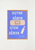 Rakı Ahşap Retro Poster  28 x 20