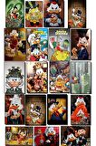 Retro Donald Duck karikatür 29 lu Duvar Posteri 10cm*15cm