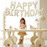 Krem Happy Birthday Folyo Balon Seti