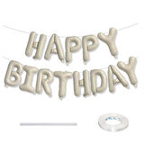 Krem Happy Birthday Folyo Balon Seti