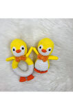 Amigurumi Penguen Çıngırak ve Oyuncak Seti (Sarı)