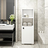 Shıba Banyo Dolabı Beyaz Mdf Çok Amaçlı Dolap