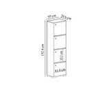 Davin 4 Bölmeli Beyaz Mdf Çok Amaçlı Dolap Erzak Dolabı Banyo Dolabı Kiler Dolabı Mutfak Dolabı