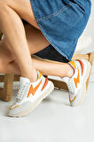 Turuncu Günlük Ortapedik İç Taban Kadın Sneaker