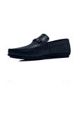 Ayaktarz Golden shoes Siyah Desenli Hakiki Deri Günlük Erkek Loafer Ayakkabı