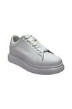 Unisex Yüksek Taban Günlük Spor Sneaker Ayakkabı Beyaz