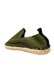 Unisex Haki Triko Espadril