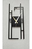 Carisma Metal Siyah Dikdörtgen Duvar Saati - Ev / Ofis Saati - Hediye Saat - 60 x 26 Cm
