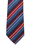 Kırmızı Çizgili 8 Cm Genişliğinde Klasik Kravat