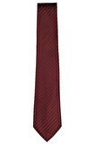 8 Cm Genişliğinde Çizgili Klasik Bordo Kravat
