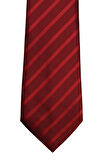 Kırmızı Ince Çizgili Kravat