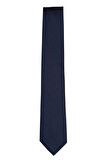 7 Cm Genişliğinde Lacivert Desenli Ince Kravat