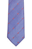 7 Cm Genişliğinde Mavi Desenli Ince Kravat