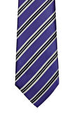 8 Cm Genişliğinde Lila Renkli Çizgili Klasik Kravat