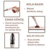 Porsima 13279 Deterjan Hazneli 360 Derece Dönebilen Sprey Mop Yedek Bezli Temizlik Paspası - Krem