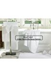 2 Adet Ultra Lüks Elite Otel Banyo Havlusu Dama Desen 70x140 650 Gr