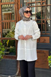 FUAT GÜRŞEN Tunik 25Y-3337 Ekru