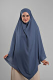 İndigo Pratik Hazır Geçmeli Tesettür Eşarp Krep Bağcıklı Sufle Hijab 2313_34