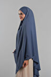 İndigo Pratik Hazır Geçmeli Tesettür Eşarp Krep Bağcıklı Sufle Hijab 2313_34