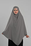 Açık Vizon Pratik Hazır Geçmeli Tesettür Eşarp Krep Bağcıklı Sufle Hijab 2313_56